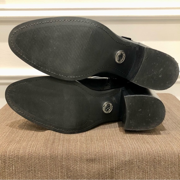 ❌SOLD❌DKNY black leather ankle boots with silver hardware. Size 7.5 Heel 2.5” - Picture 6 of 8